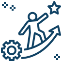 Soluciones rápidas con Dec Abogados, asesoría jurídica en Chile. Icono de persona con flecha