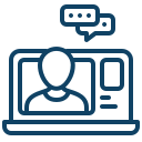 Asesoría jurídica online con Dec Abogados. Icono de videoconferencia
